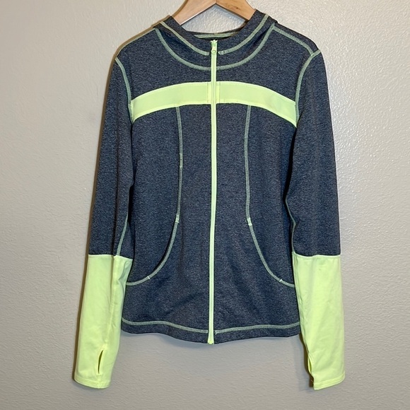 ZELLA Girl Yellow Gray Athletic Zip Up Jacket - Picture 1 of 11